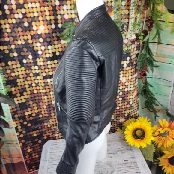 ZARA Faux Leather Moto Jacket, Biker Jacket - Picture 6 of 8